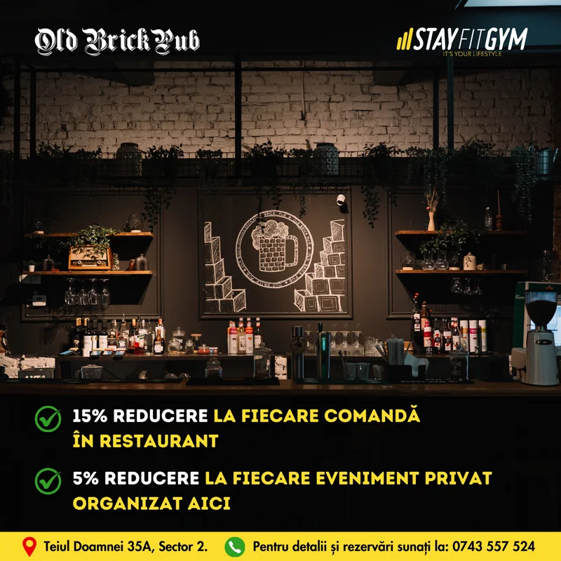 Old Brick Pub x Stay Fit Gym Beneficii Plus